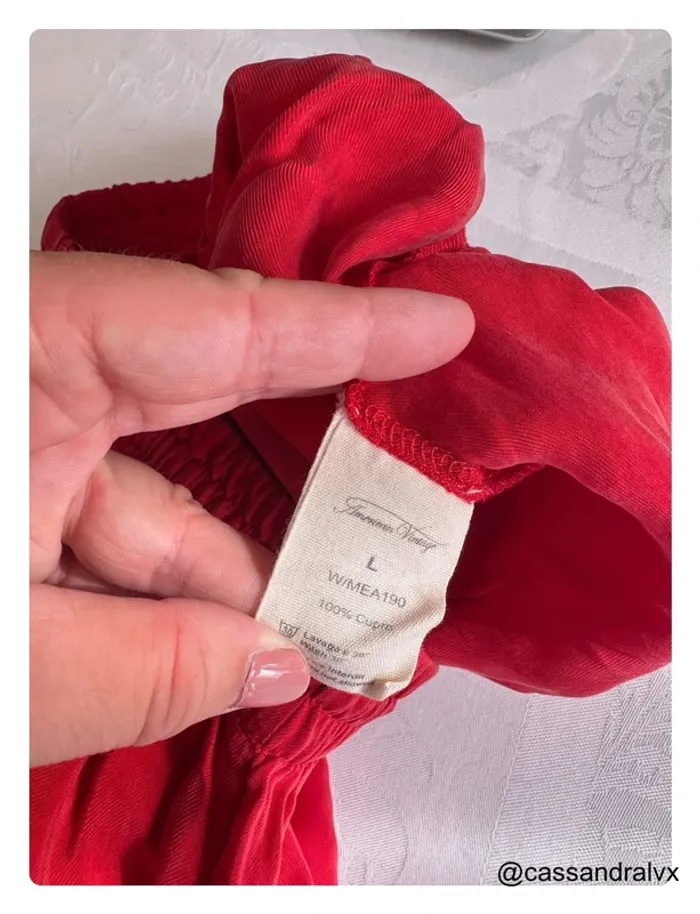 Pantalon rouge fluide - American Vintage - photo numéro 5
