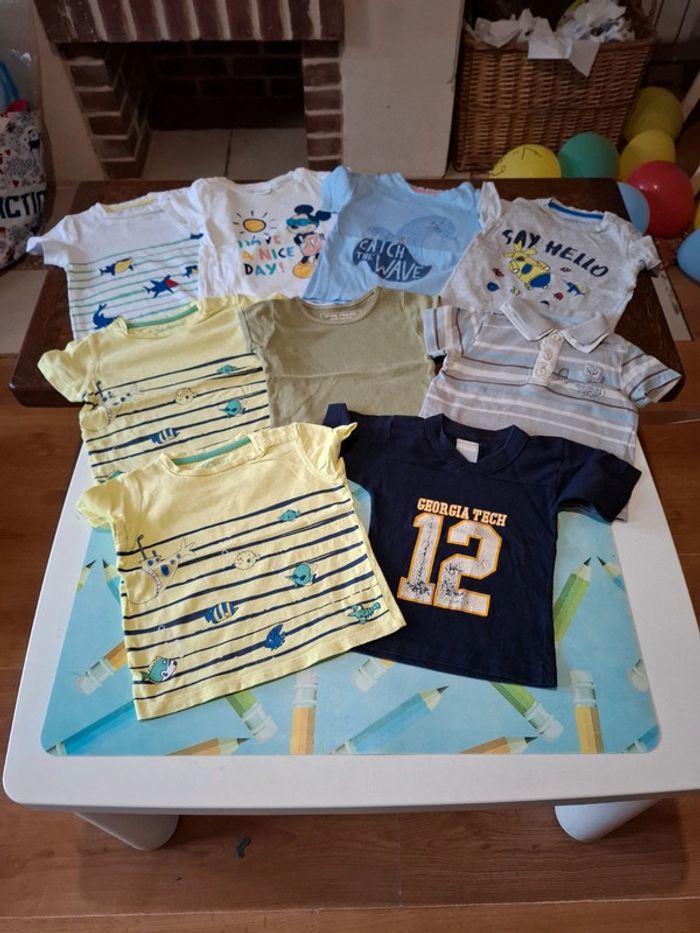 Lot 9 t-shirt 24 mois