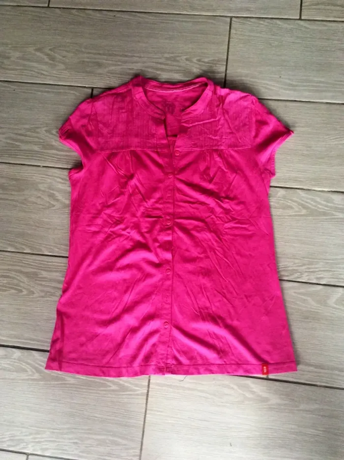 T short EDC rose fushia