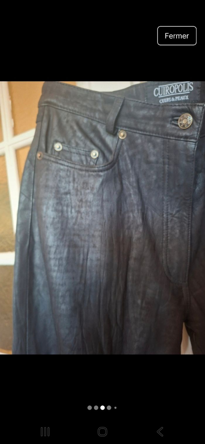 Pantalon femme cuir taille 46 cuiropolis - photo numéro 3