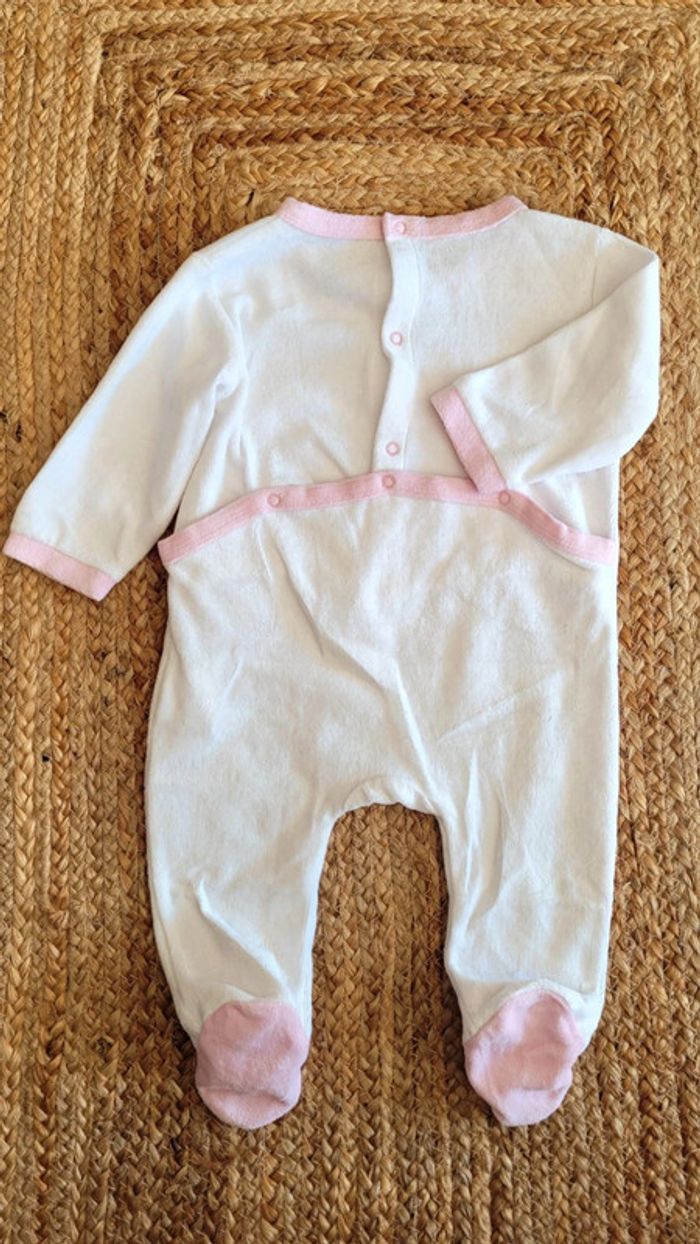 Joli Body Pyjama Dors-bien blanc et rose 6mois - photo numéro 5