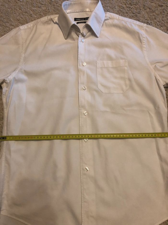 Chemise manches courtes crème texturée - photo numéro 5