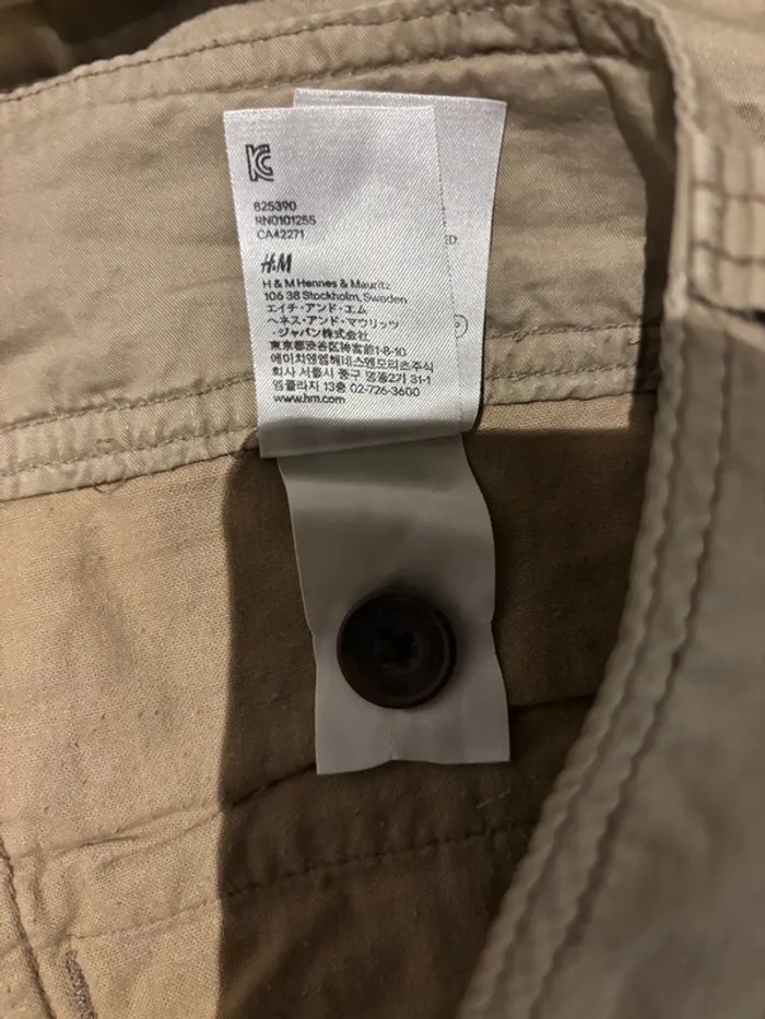 Short beige H&M L.O.G.G. en coton - Taille 44 - photo numéro 8