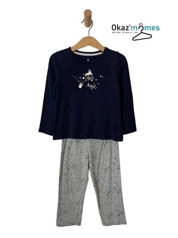 Pyjama 2 pièces bleu marine et gris - La Redoute 4 ans (102cm)