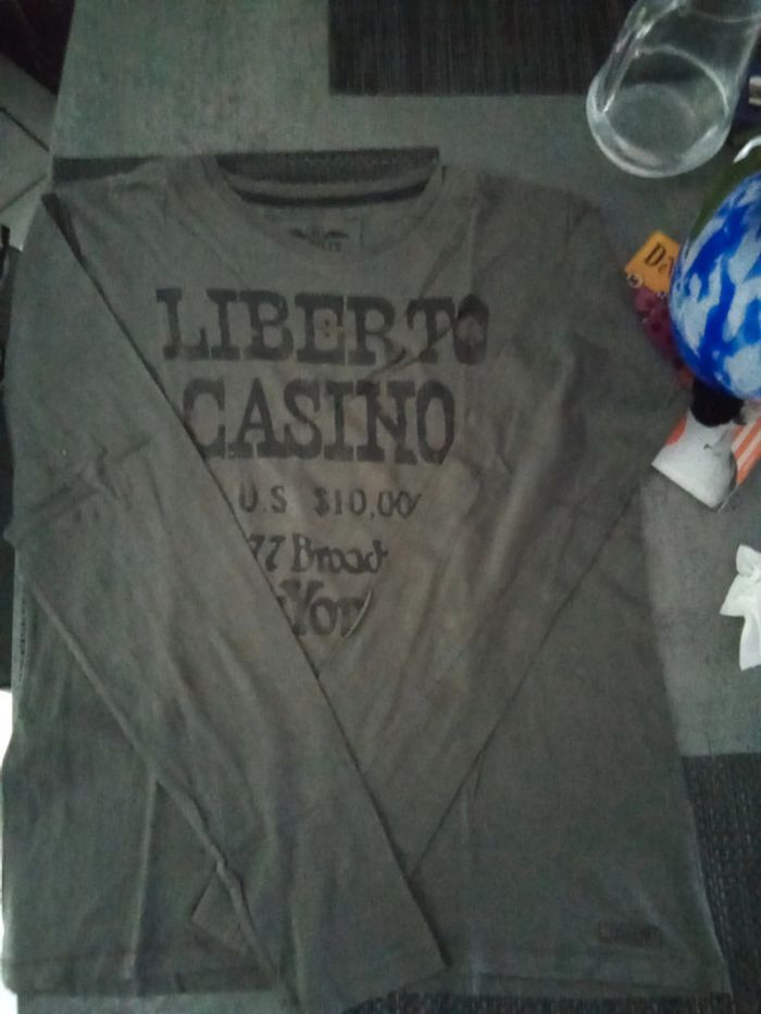 Lot 2 tee-shirt ML garçon 16ans Liberto be et Crosby satisfaisant - photo numéro 2