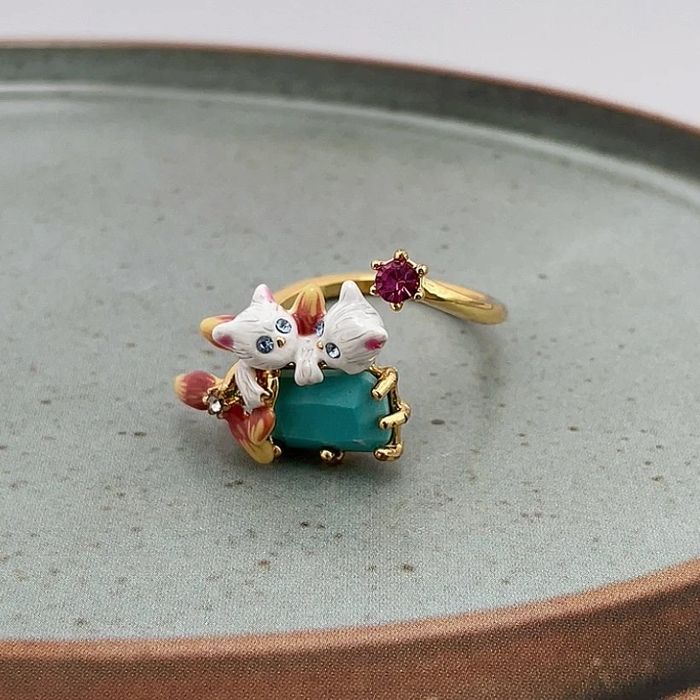 Bague chat ajustable - photo numéro 2