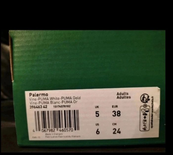 Baskets Puma Palermo couleur bleue électrique neuves - photo numéro 3