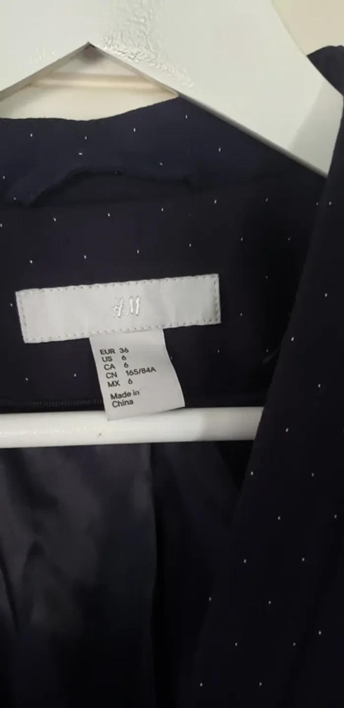 Veste blazer chic élégant femme H&M 36 mariage cérémonie printemps été - photo numéro 3