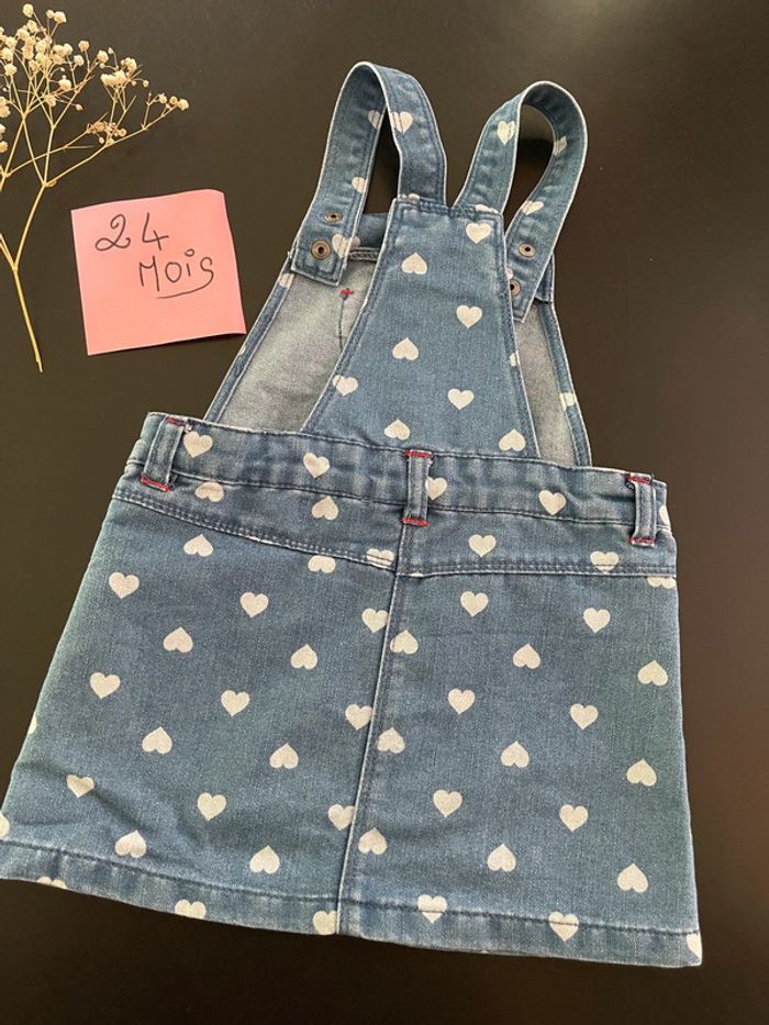 Robe en jean cœurs neuve - photo numéro 3