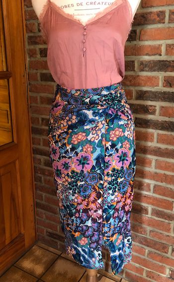 Jupe fourreau fleurie naf naf - n e u ve