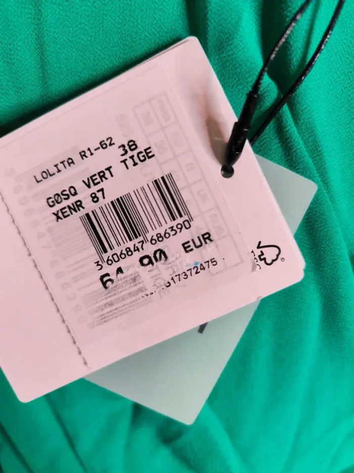 Naf Naf - Robe droite Vert Tige - photo numéro 2