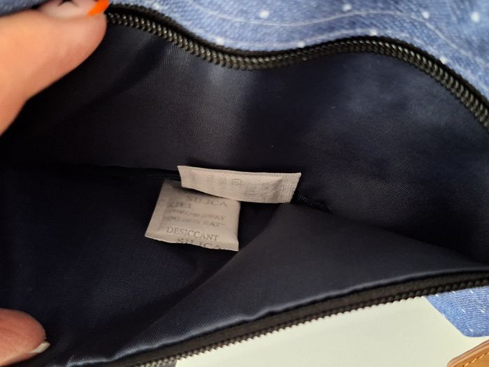 Pochette zippée bleu ciel à pois blancs Cabaïa - photo numéro 4