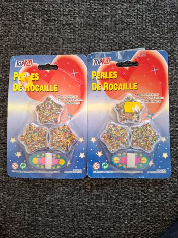 Lot de 6 boîtes de perles avec fils neuf sous blister