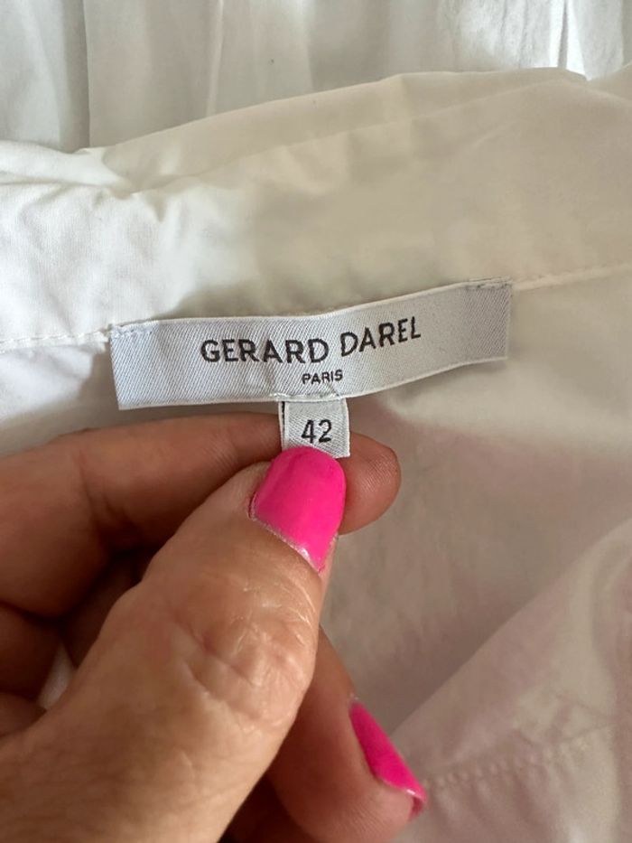 Chemisier long blanche Gerard Darel T:42 - photo numéro 4