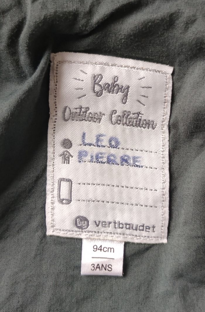 Blouson d'hiver 2 en 1 garçon 3 ans Vertbaudet gris vert manteau doudoune - photo numéro 6