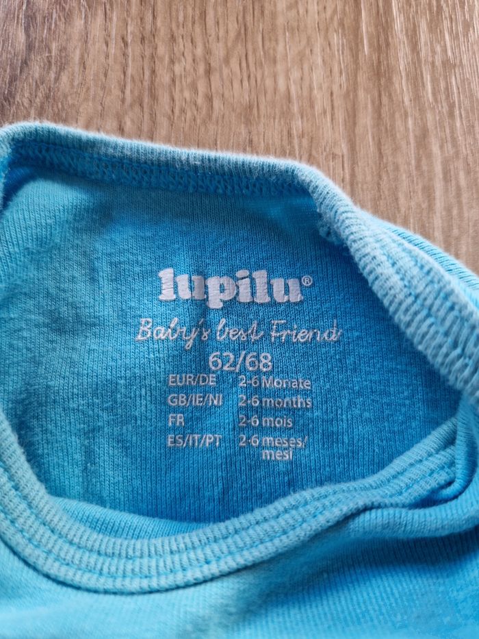 Body Bébé Lupilu - Bleu Éléphant 6 Mois - photo numéro 3