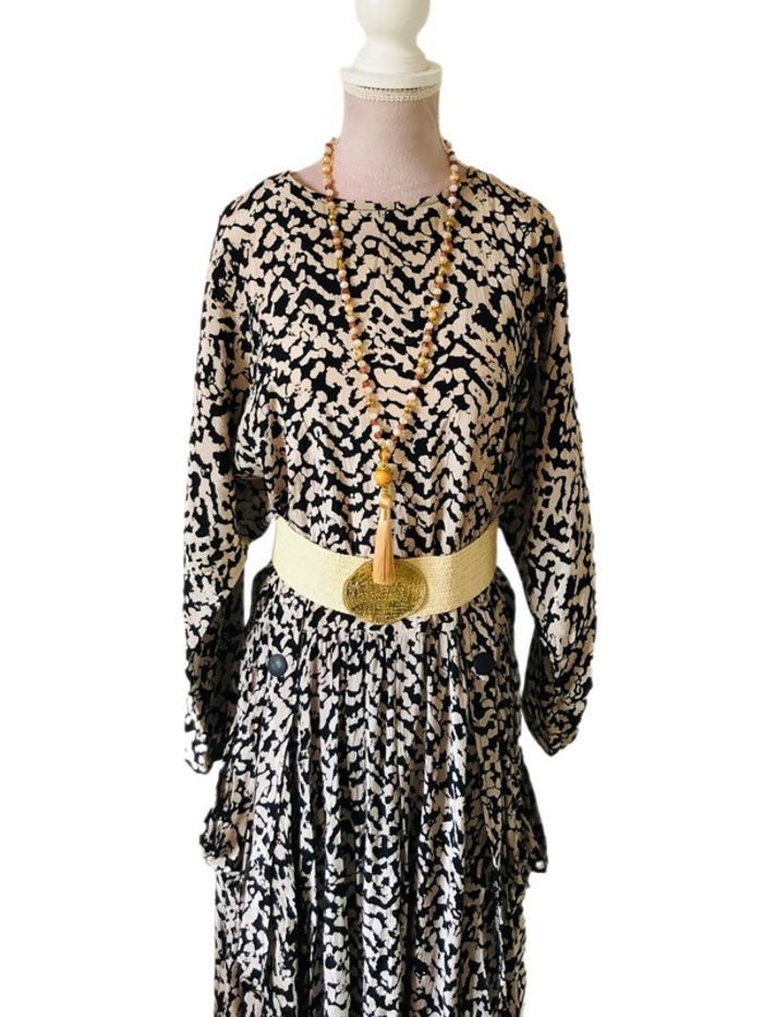 🖤🌿Robe à pans vintage authentique 70s 80s paneled dress🌿🖤 - photo numéro 4