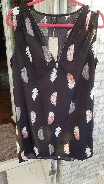 robe été noire parsemé feuille