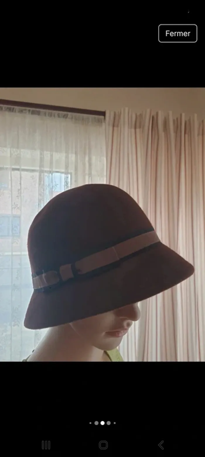 Chapeaux femme marron Veritas en laine 56cm - photo numéro 4