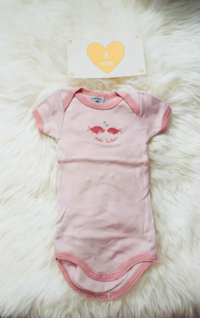 3 mois - lot 3 bodies MC petit bateau - photo numéro 6