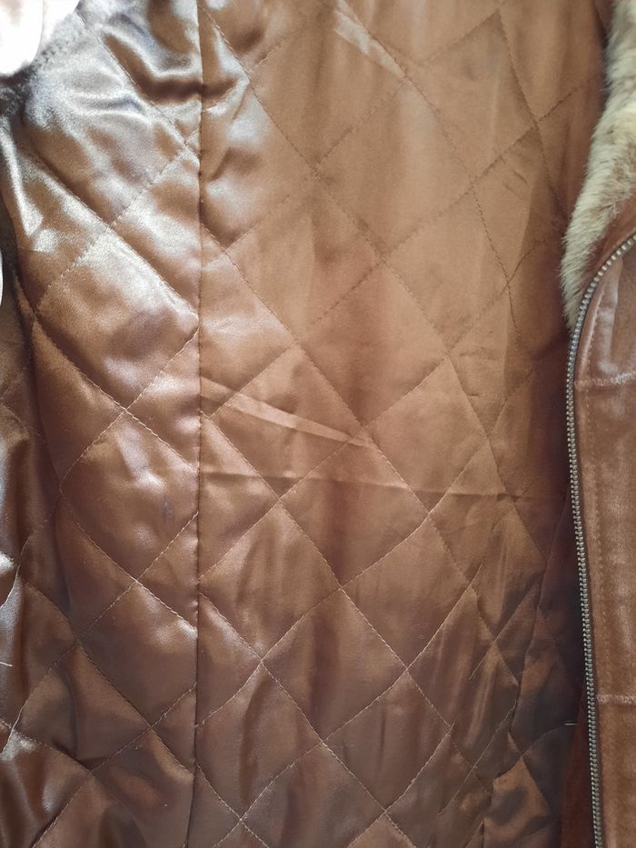 Veste cuir retourné taille 42 (XL) - photo numéro 8