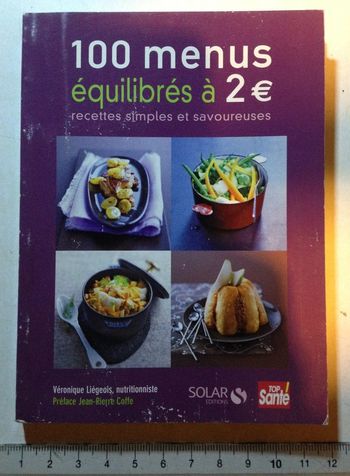 Livre : 100 menus équilibrés à 2€