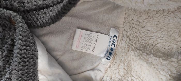Gilet laine doublé  coton  capuche toute douce - photo numéro 2