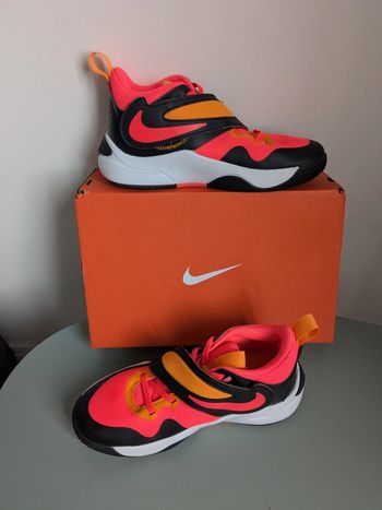 Baskets bike orange rose et noires 36,5