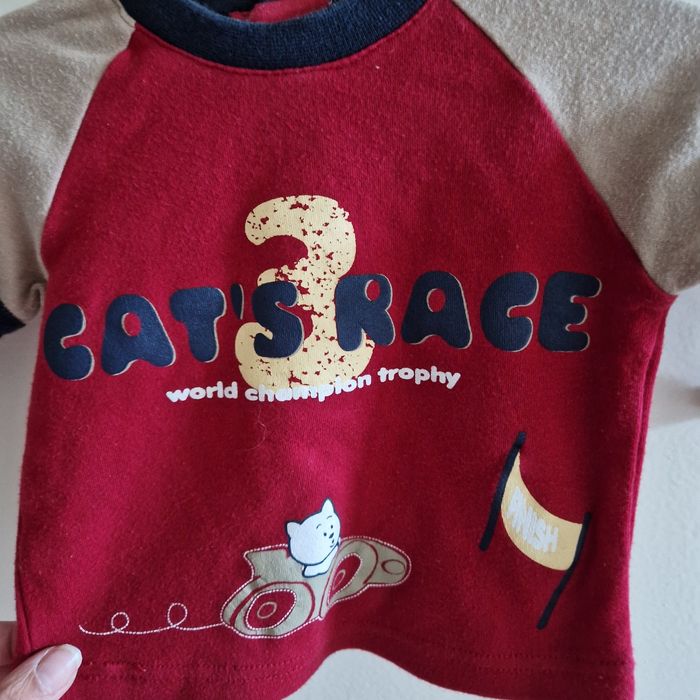 6 mois tee-shirt chat course - photo numéro 2