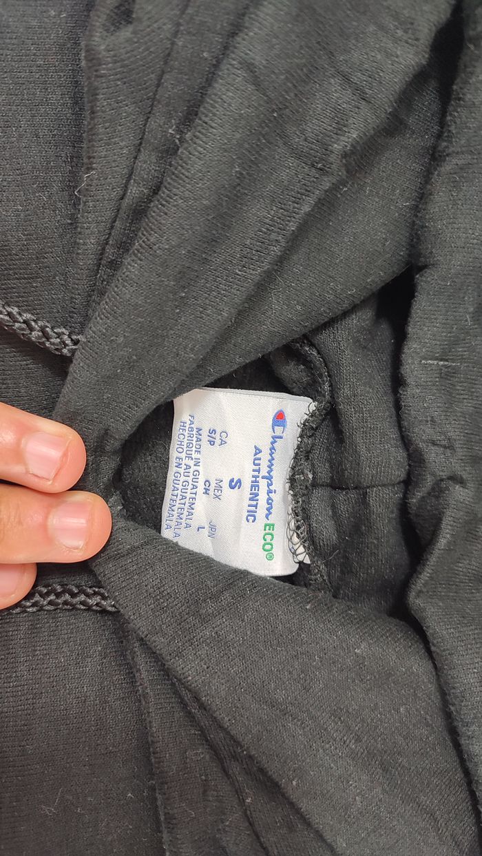 Vêtement Homme Sweatshirts Sweats pull à capuche noir Champion Authentic taille S #Retrostreet - photo numéro 5