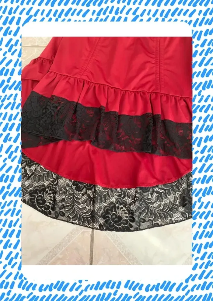 Jupe style année 50 gothique Shein dentelle - photo numéro 3