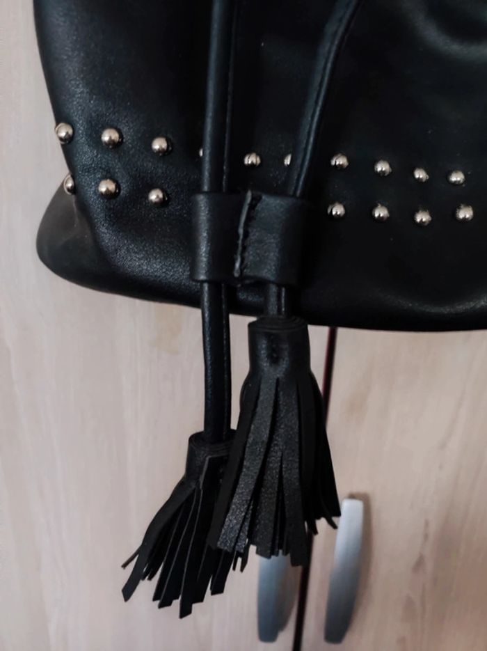 Sac noir franges bourse Eldys - photo numéro 4