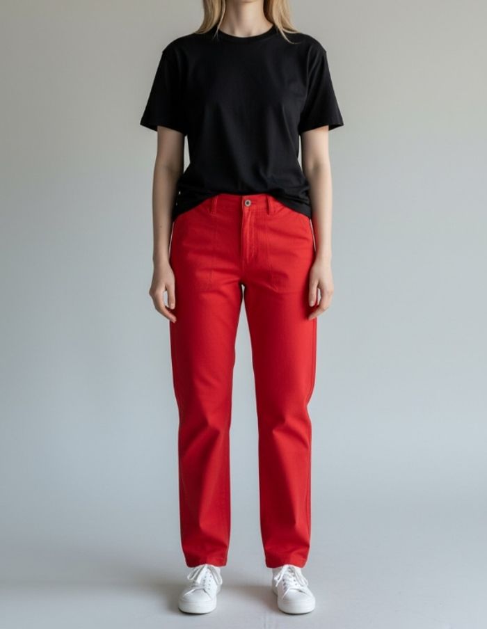 Pantalon Chino Teddy Smith Rouge Taille 38-Fr Neuf