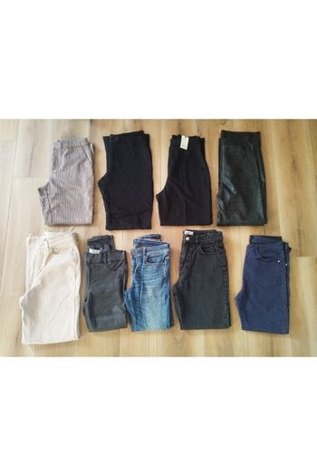 Lot de 9 pantalons et jeans (Taille 36/S) - Divers styles