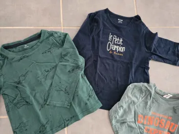 Lot de 3 tee shirts manches longues