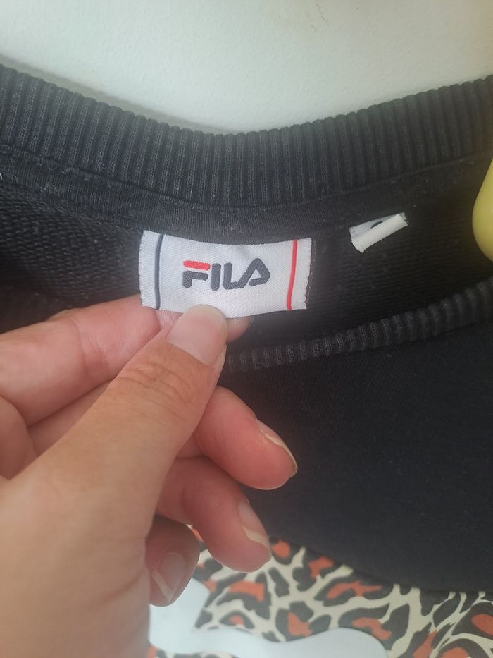 Sweat noir, gris, léopard FILA Taille S - photo numéro 6