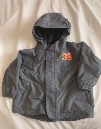 Veste demie saison imperméable gris garçon 12 mois Domyos