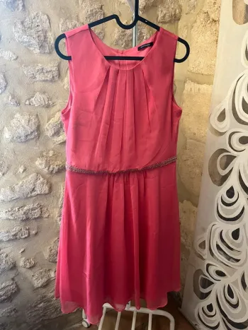 Robe été midi rose