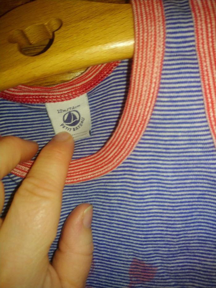 Joli body marinière petit bateau 12 mois - photo numéro 4