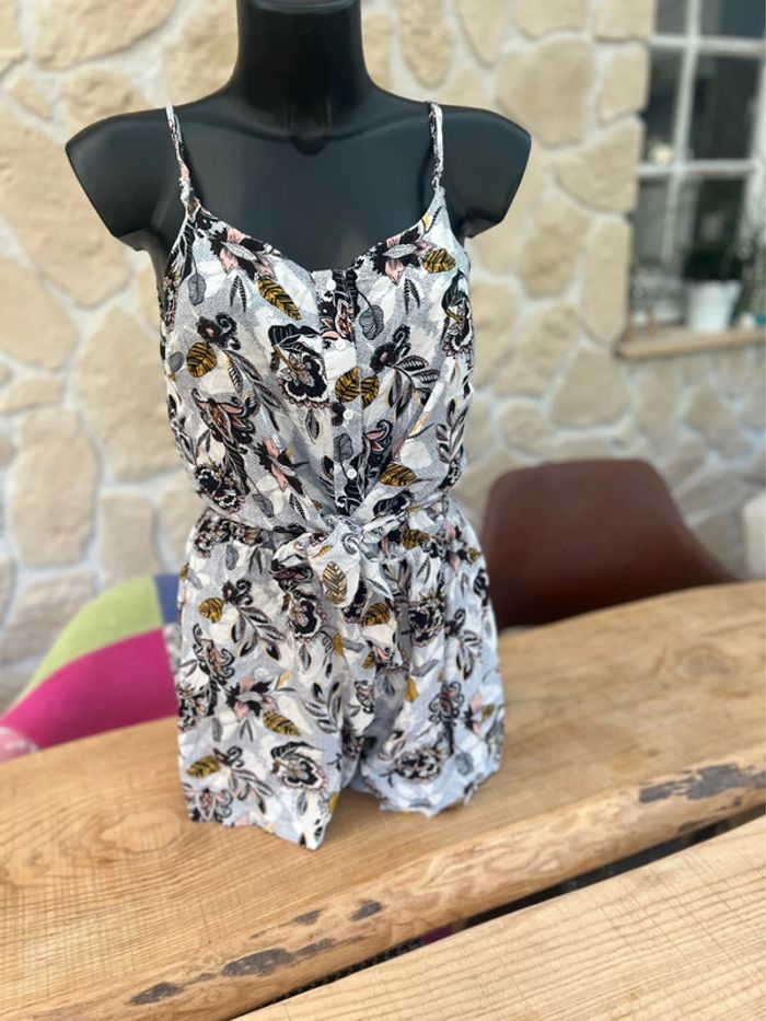 Combishort combinaison d’été gemo à bretelles motif africain wax