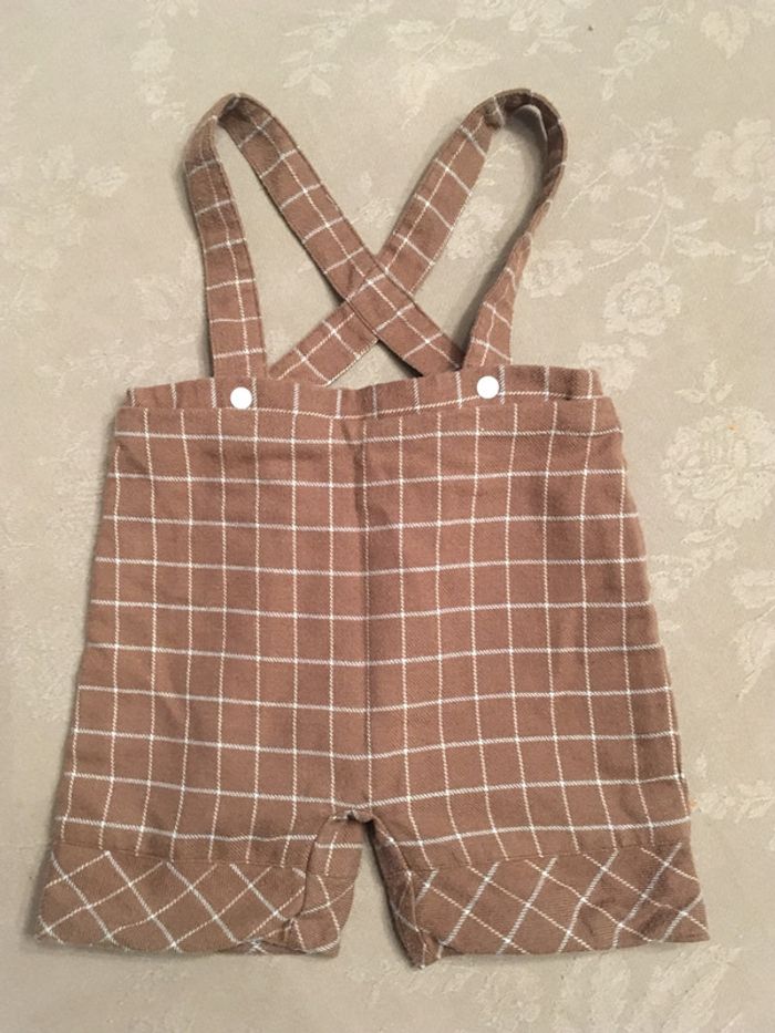 Short à bretelles laine doublé DPAM 6 mois