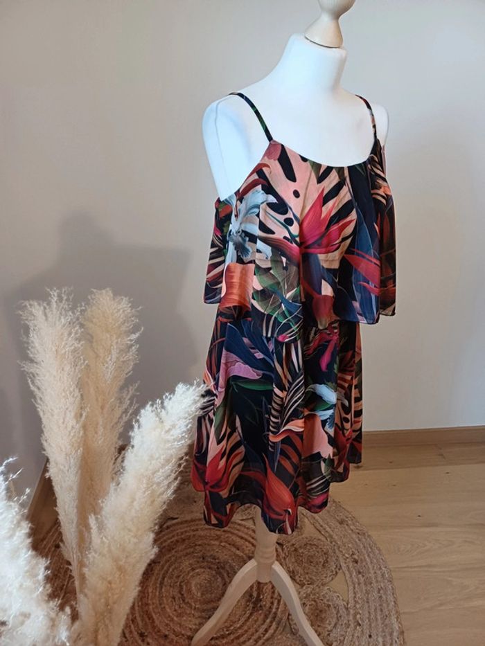 Robe fluide à motifs Number One taille S 36 - photo numéro 4