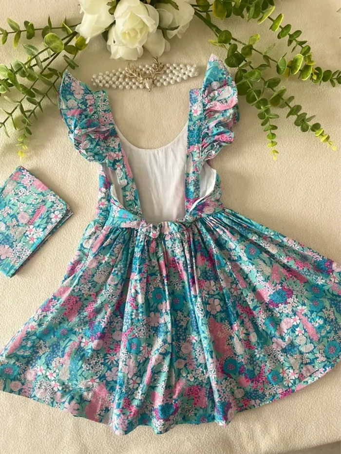 👑 Robe Jacadi Cérémonie – Taille 2 ans – Tissu Liberty Ciara – Élégance florale 👑 - photo numéro 3