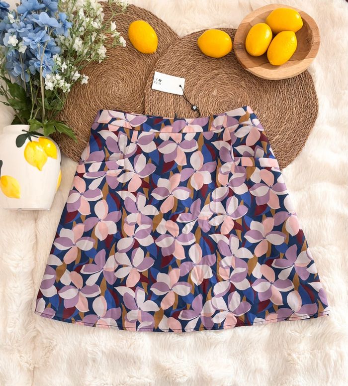 Jupe violette à motifs Molly Bracken taille L