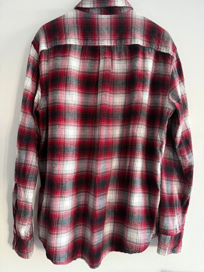 Chemise / Surchemise vintage Croft & Barrow en coton taille L couleur rouge & blanc - photo numéro 4