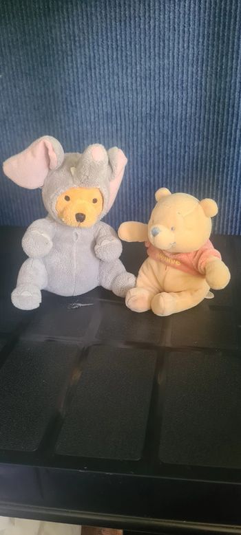 lot de 2 Winnie l'ourson dont un en éléphant