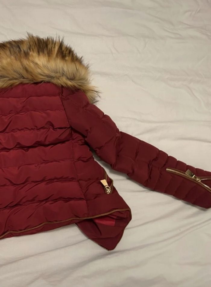 Manteau femme bordeaux - photo numéro 4