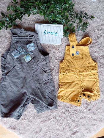 2 salopettes 6 mois