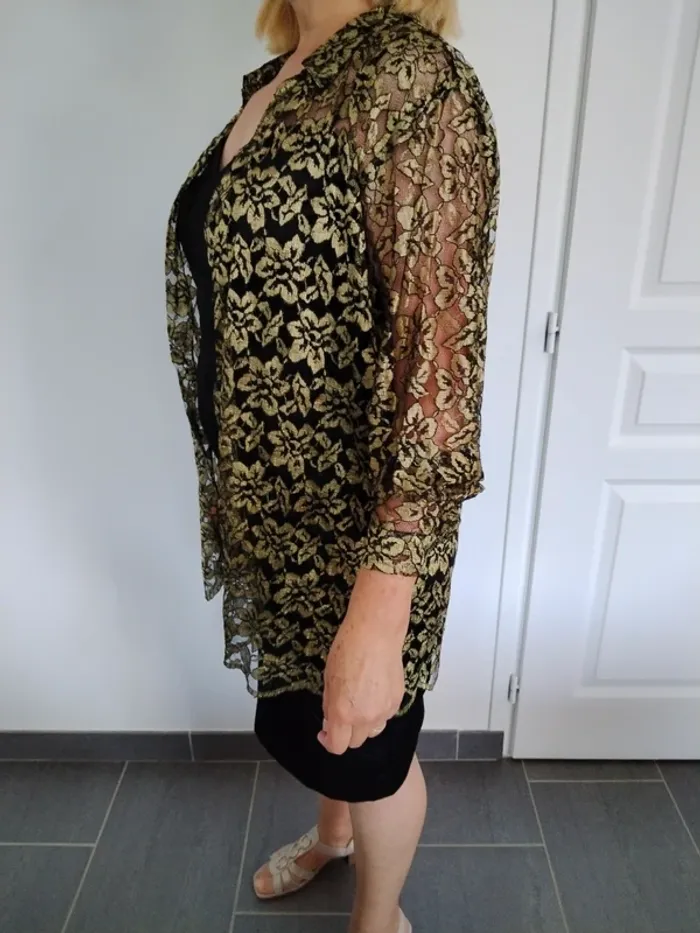 blouse dentelle lamée - photo numéro 2