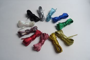 Lacets plats pailletés 100 cm